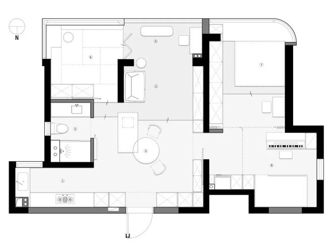 m²全屋打通采光翻倍不要太舒服～AG旗舰厅入口南京夫妻俩的93(图14)